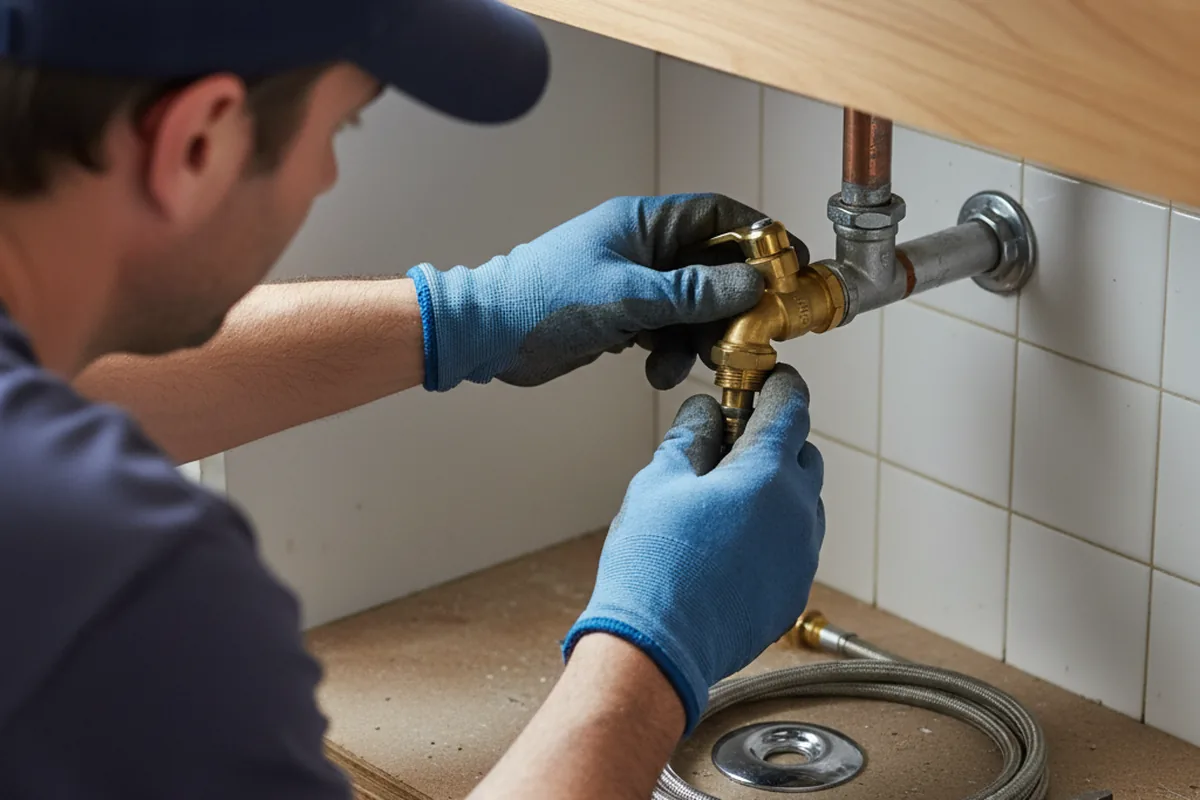 Shutoff valve and fitting work during Emergency Plumbing in North Scituate